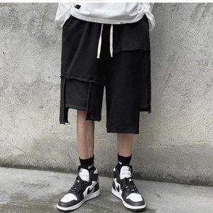 LAPPSTER Men Punk Patchwork Running Shorts 2021 Su